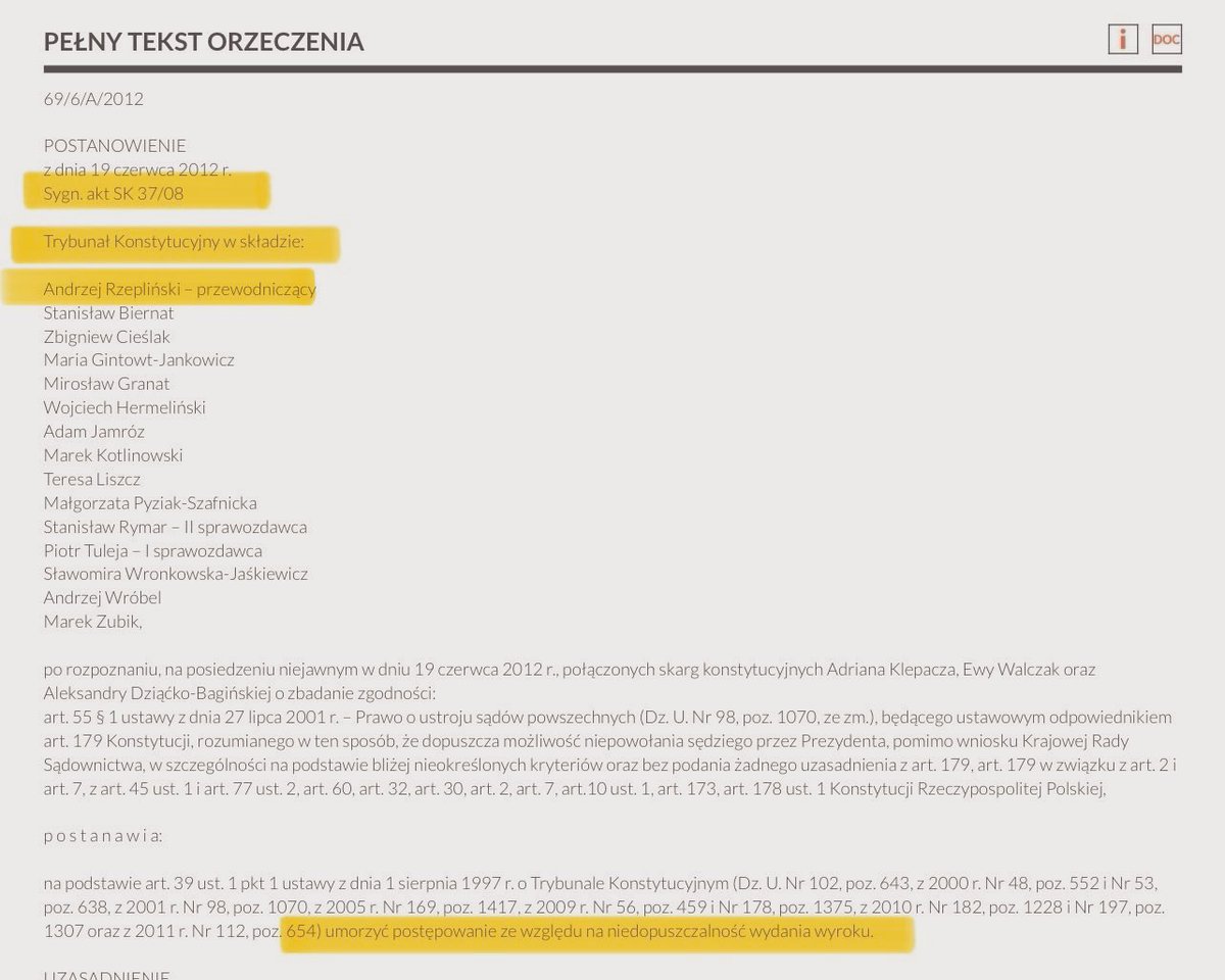 e_wrzosek's tweet image. Autentyczne orzeczenie SK 37/08 vs alternatywna rzeczywistość pożal się Boże prawników z X.
Umorzenie postępowania ze względu na niemożność wydania wyroku vs myślenie magiczne o prerogatywie prezydenckiej. 
Nawet datę wydania postanowienia przekręcili.