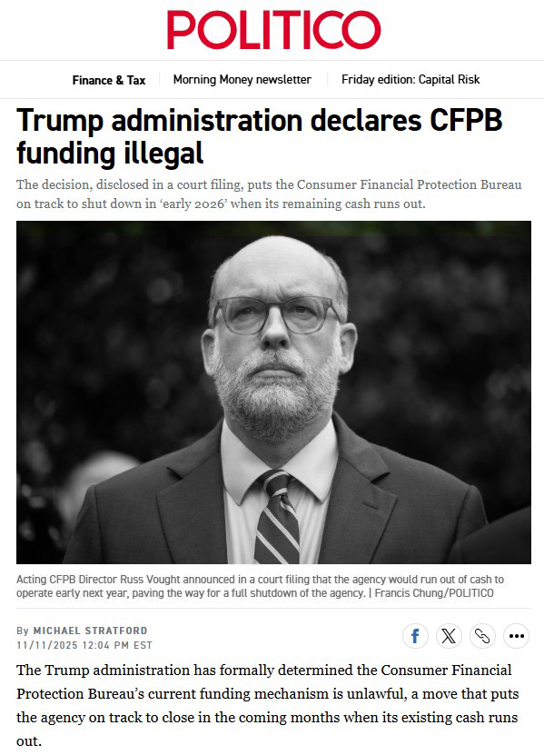 Republicans are doubling down on their anti-affordability agenda by going after the agency responsible for protecting consumers from financial abuse and putting money back into their pockets.

Their disregard for working-class families couldn't be any clearer than this: