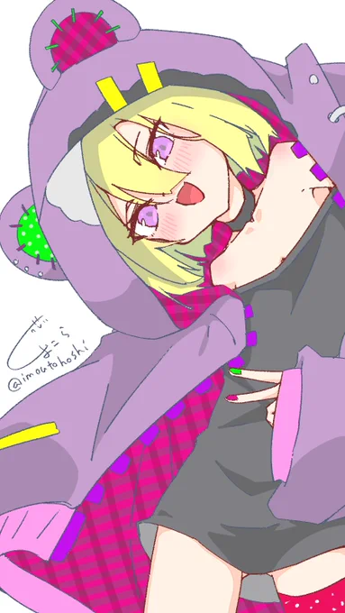 エペコラボありがとにゃ〜っ #アメとムチムチボディペイント