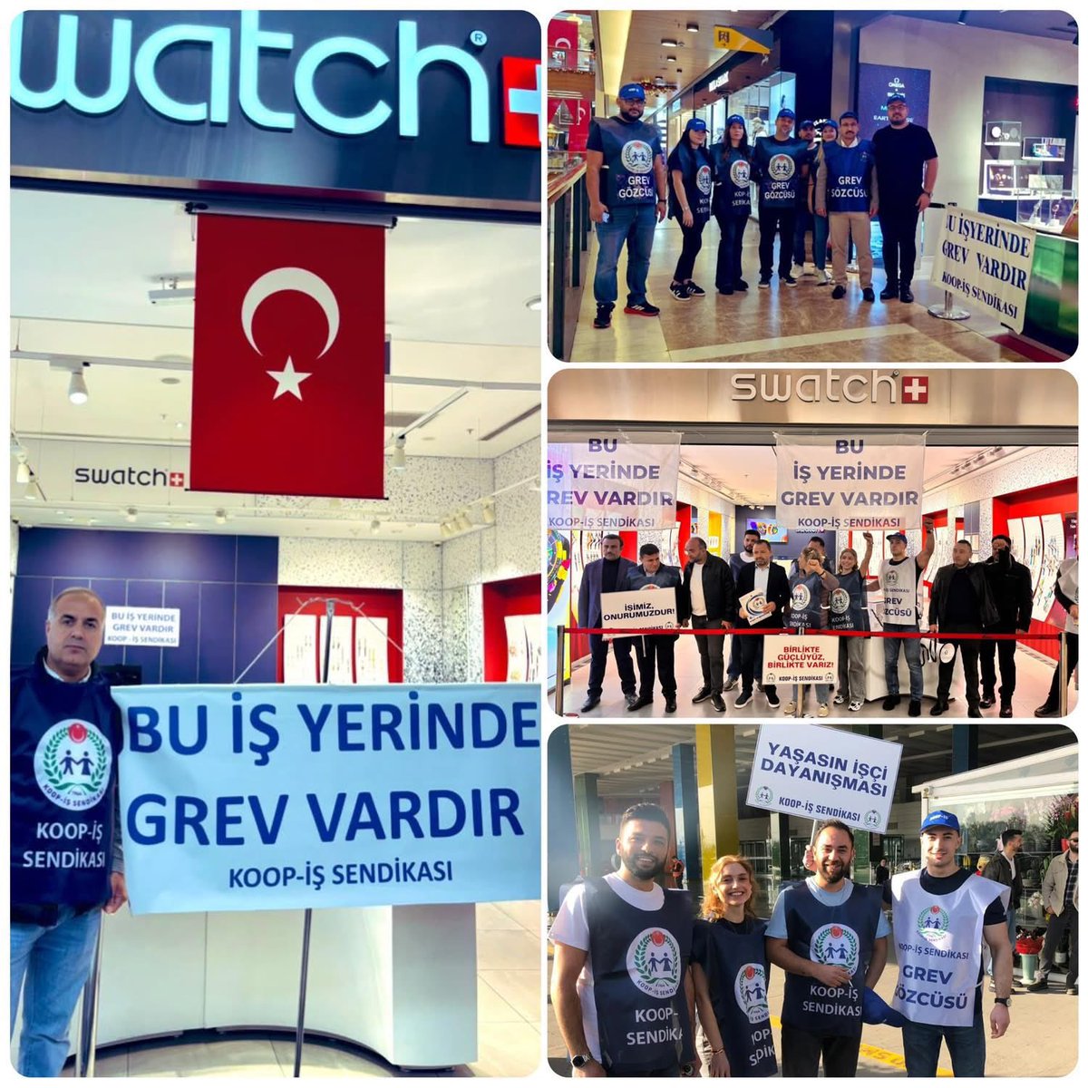 Adalet bekleyen işçiler sesini yükseltiyor!
Emeğin karşılığı alınmadan çarklar dönmez. ✊
#SwatchGroupÇalışanlarıGrevde
<a href="/Swatch/">Swatch</a> <a href="/KOOPISSENDIKASI/">Koop-İş Sendikası</a> <a href="/uniglobalunion/">UNI Global Union</a> <a href="/swatchturkiye/">Swatch Türkiye</a>