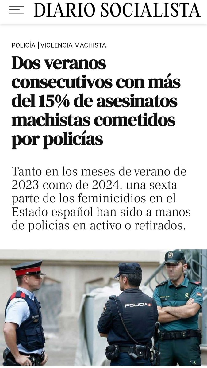 Pese a ser el 0'47% de la población cometen el 15% de los feminicidios.