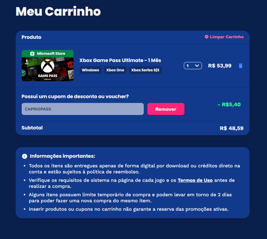 BrunoCaprio's tweet photo. RAPAZEADAAA DESCONTO BRABO DO GAMEPASS que eu em parceria c/ a @nuuvem, podemos trazer!
Quem for jogar BO7 no Xbox ou quer renovar a assinatura c/ VALOR ANTIGO + DESCONTO, toma:
- Vai pelo link
- Cupom: CAPRIOPASS
Até 6x parcelado ainda, só vai
Link: https://t.co/Pcno9EGpsD https://t.co/ZeQeJ7hVbV