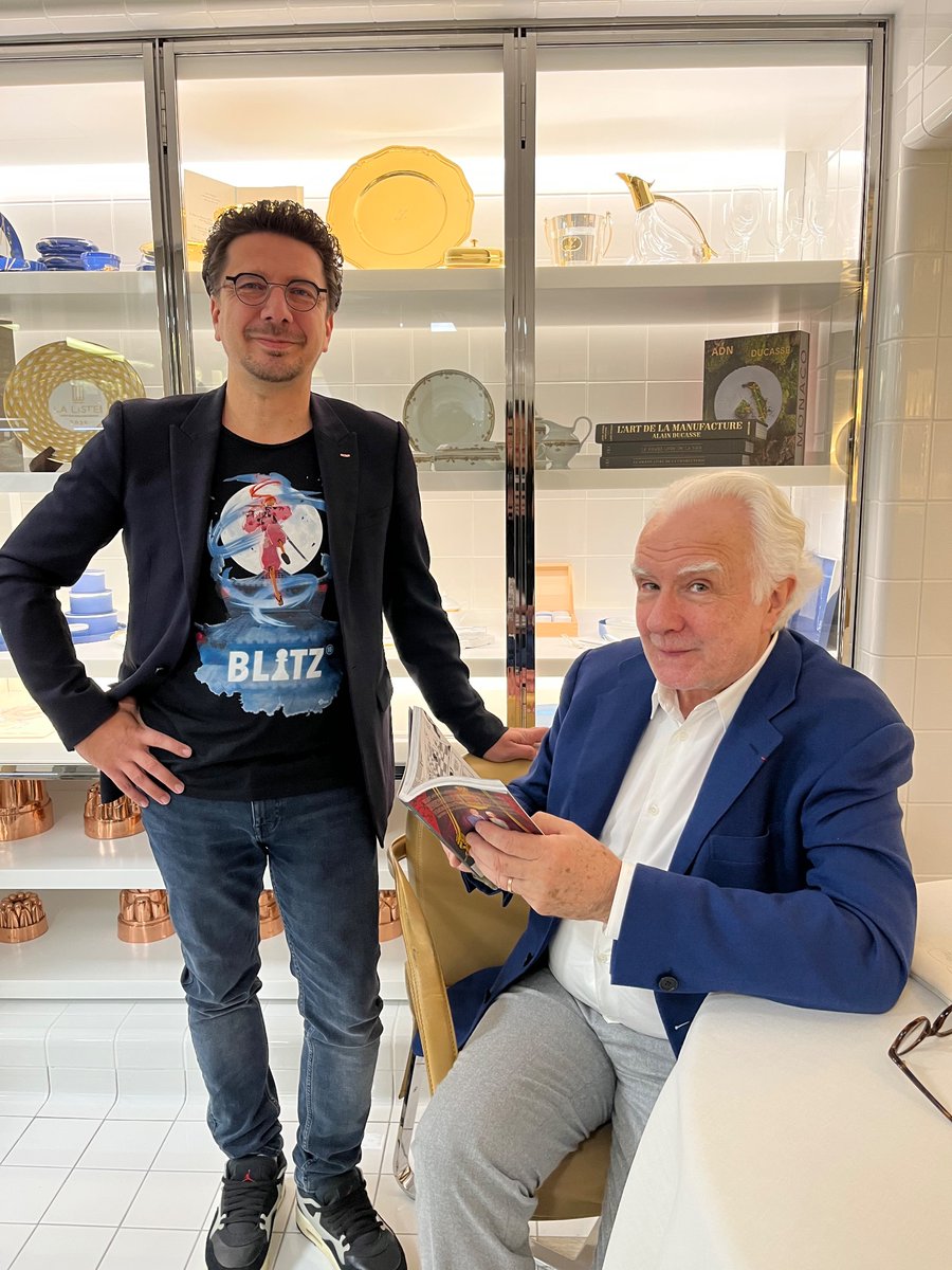 Très grande fierté de recevoir les félicitations du légendaire Alain Ducasse pour le tome 11 de <a href="/BlitzManga/">Blitz Officiel</a> dans lequel il fait une apparition remarquée ! #BlitzManga #Blitz #AlainDucasse
