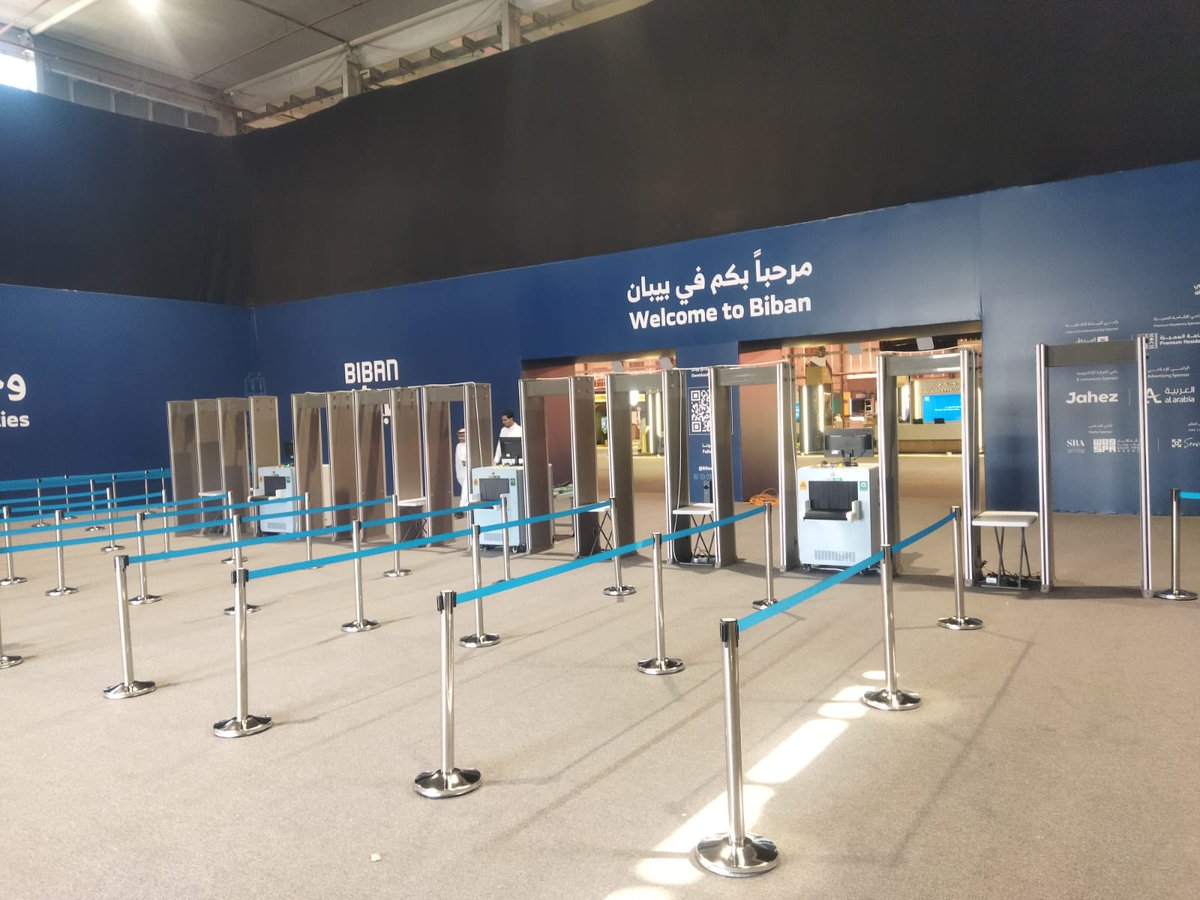 itknowledgecom's tweet image. تتشرف العلم التقني للحماية الامنية لاجهزة كشف الحقائب والبوابات الامنية لحماية مشروع #ملتقى_بيبان_2025