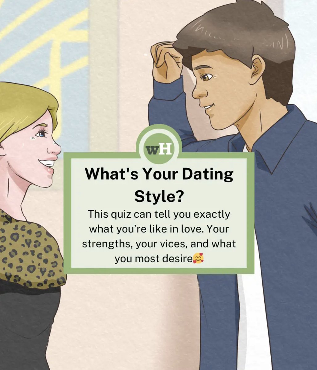 wikiHow's tweet image. This quiz can tell you exactly what you’re like in love. Your strengths, your vices, and what you most desire—you’ll know it all after 12 simple questions🥰
wikihow.com/Smile-Dating-T…