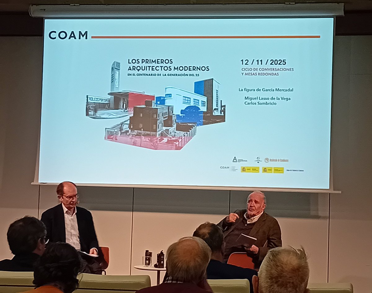 Carlos Sambricio y Miguel Lasso de la Vega, perfilando la obra del arquitecto Fernando García Mercadal, ahora en el coam.