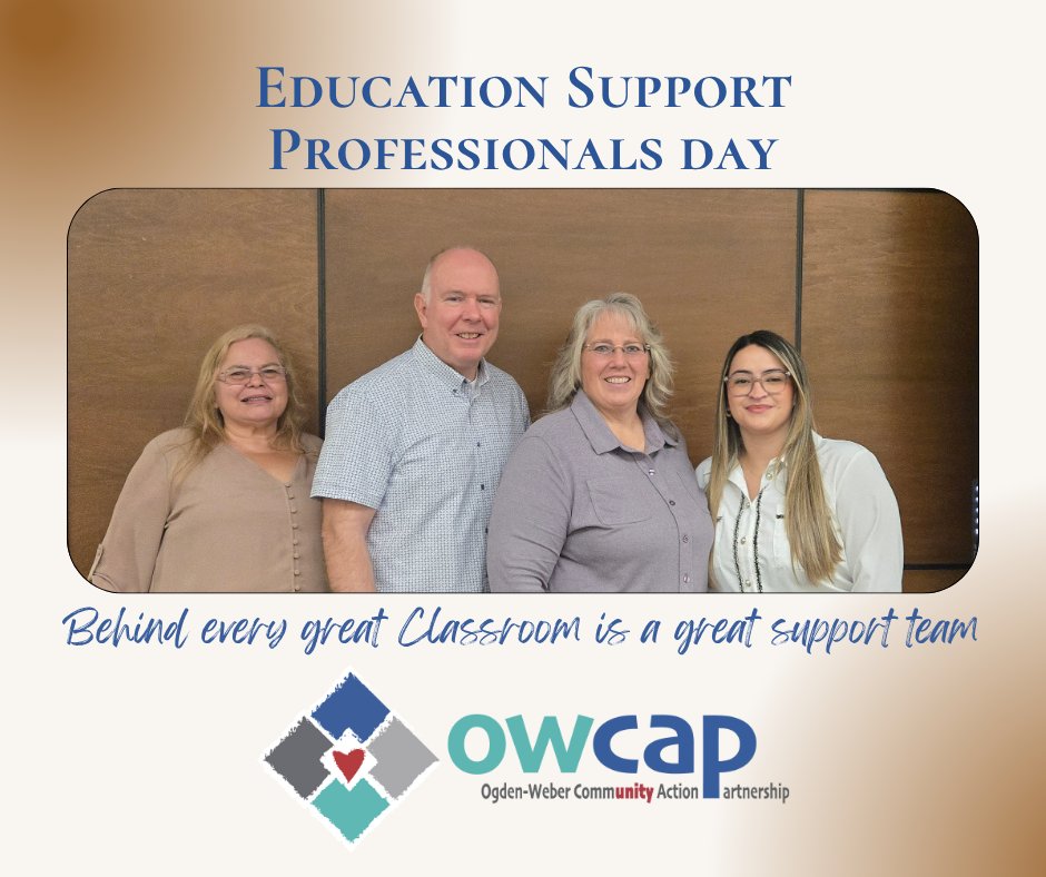 Our Fiscal Team keeps it all in balance and empowers our educators to focus on what matters most—supporting children and families. 💙

Happy #EducationSupportProfessionalsDay!
#OWCAP #ESPDay #CommunityActionWorks #SupportProfessionals #60YearsofOWCAP