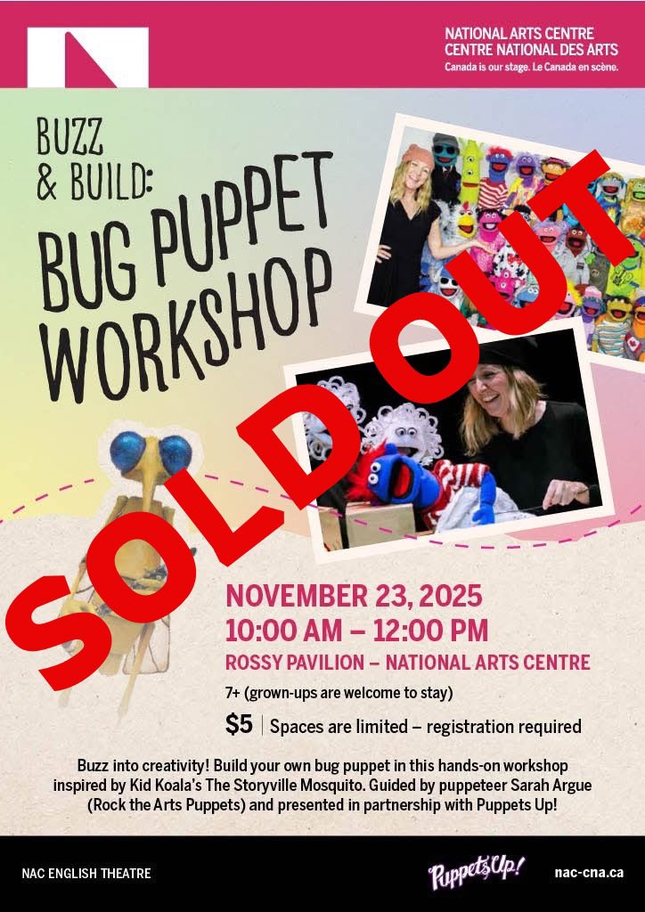 rtapuppets's tweet image. My workshop at the @CanadasNAC in collaboration with @NACEnglishTheatre and @puppetsup sold out fast! Thank you humans for always showing up to create with me in Creatureville!
