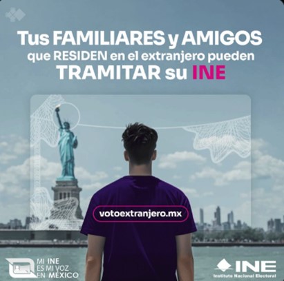 ¡Obtén tu credencial en el extranjero! Si vives en el extranjero, tramita #TuINE de forma gratuita desde tu Embajada o Consulado más cercano. Ingresa a votoextranjero.mx o llama a INETEL al 1 (866) 986 8306, desde Estados Unidos, o al +52 (55) 5481 9897 desde otros países.