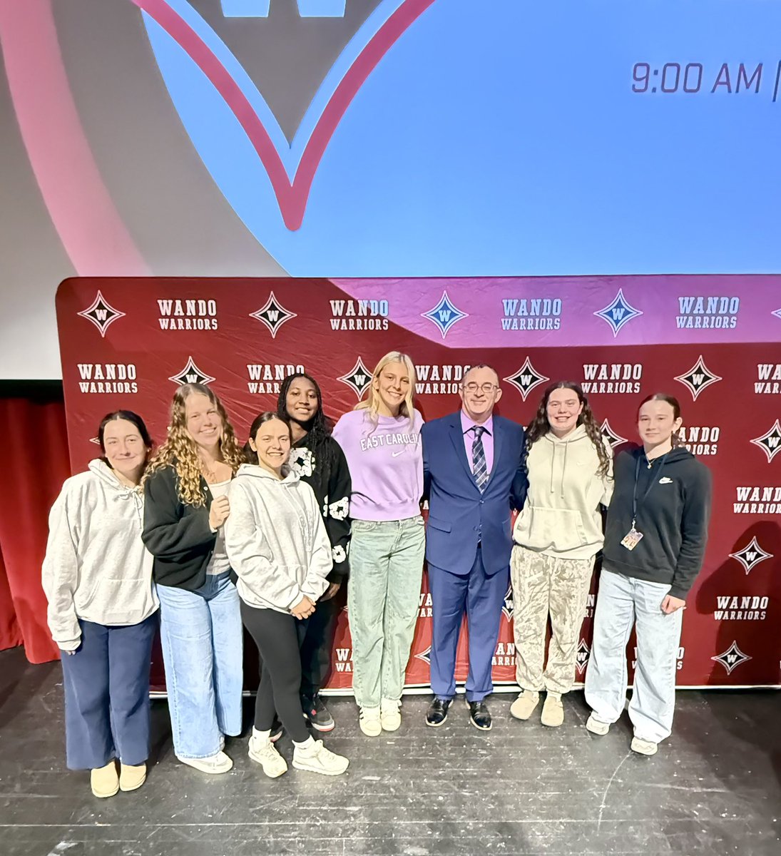 Congratulations to <a href="/AvaRush2026/">AVA RUSH</a> on signing with <a href="/ECUWBB/">East Carolina Women’s Basketball</a> today. The Wando girls are excited to be part of the journey! The Pirates picked up a lot of fans in Charleston/Mount Pleasant, SC!