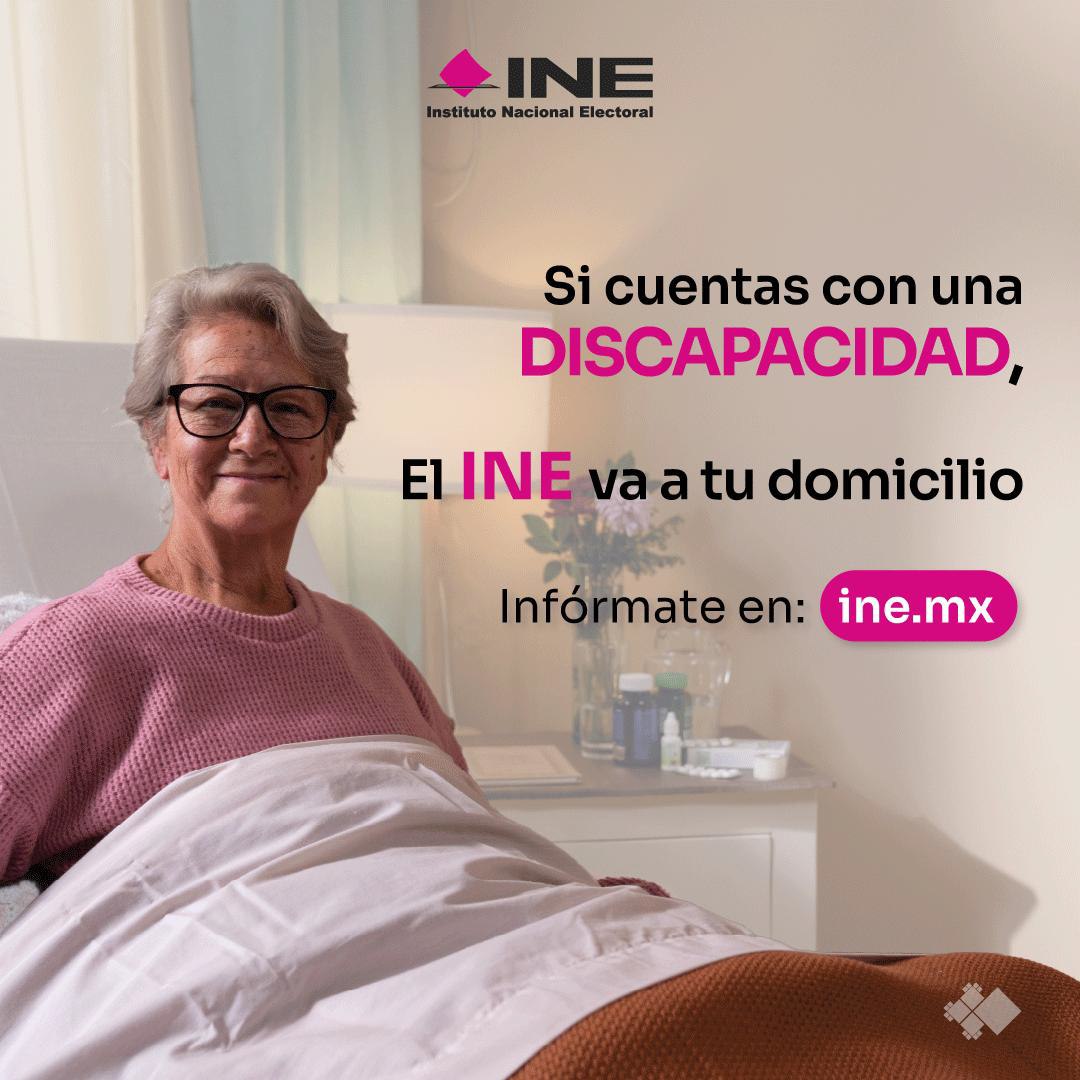 ¿No puedes acudir a tramitar #TuINE?
Si  estás  incapacitada/o  para  acudir  al  Módulo a tramitar tu credencial, pídele a un familiar o amigo que te registre. Personal del INE acudirá a tu domicilio para realizar tu trámite.
Más  información en:  lc.cx/1bRvWy