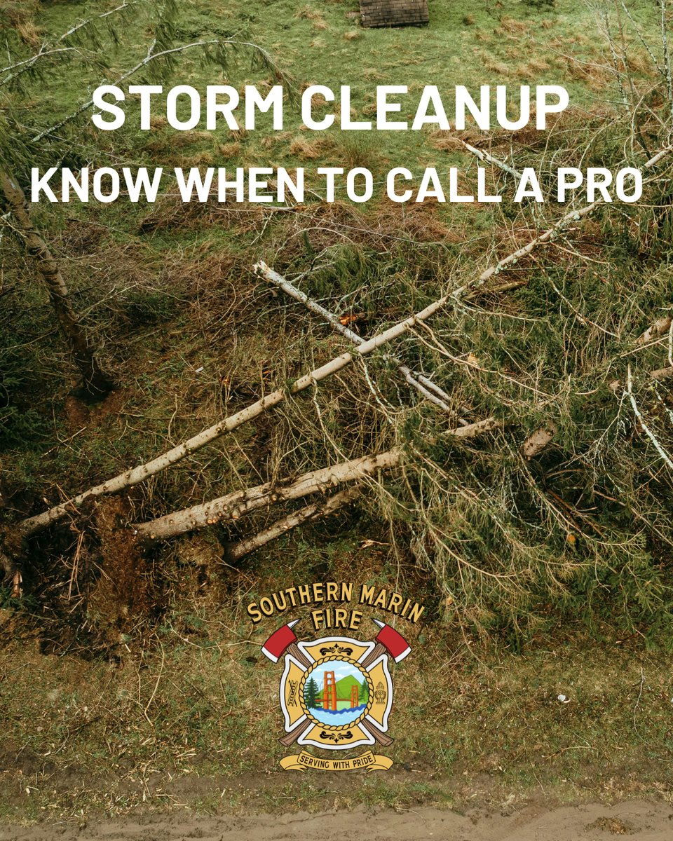 SMFDinfo's tweet image. After wind &amp;amp; rain, some cleanup is too dangerous to do alone:
🏚️ Major structural damage
💧 Flooding needing equipment
🌲 Large fallen trees
⚡ Electrical issues
🚒 Call 9-1-1 in emergencies.

#SafetyFirst #SMFD #StormSafety