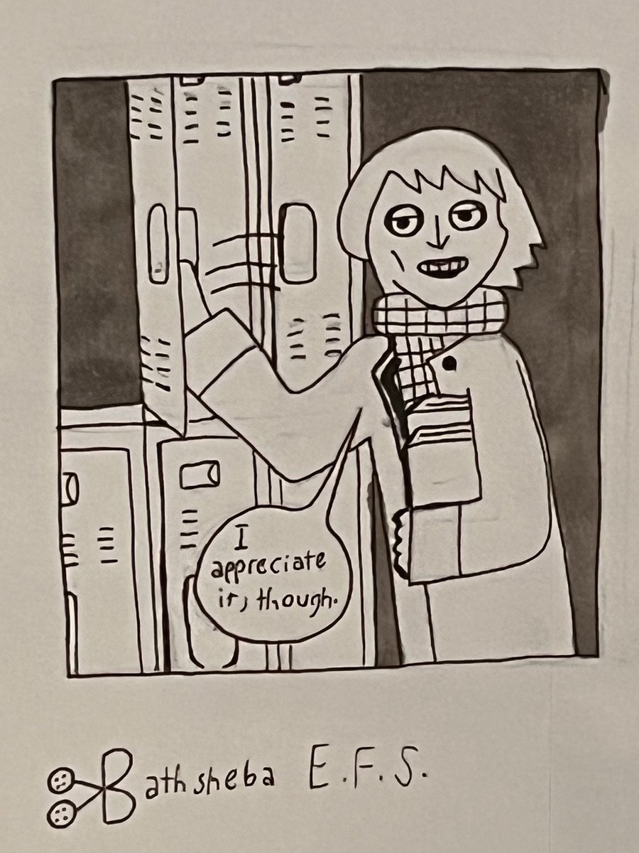 PigeonSoups's tweet photo. Not my art!! a girl I see in the hallways on campus put me in her comic. I look cool B) https://t.co/I5mBqty7eY