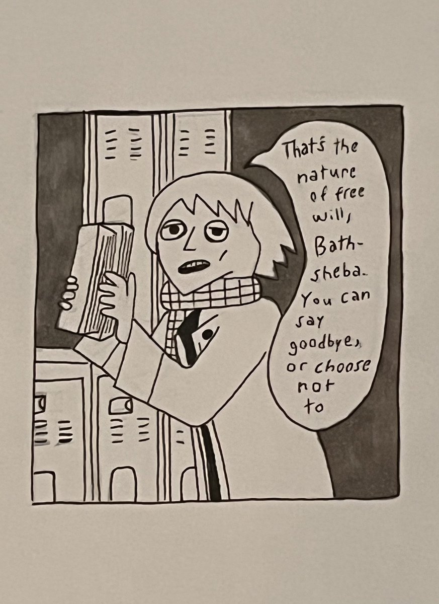 PigeonSoups's tweet photo. Not my art!! a girl I see in the hallways on campus put me in her comic. I look cool B) https://t.co/I5mBqty7eY