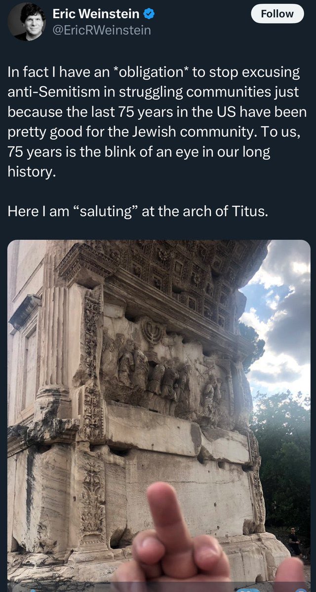 There’s a reason Jews are taking photos of themselves flipping off Roman statues…

To them it’s a 2k year war. We are the Romans. Stop watching goyball, caring about tax breaks and understand what is actually going on.