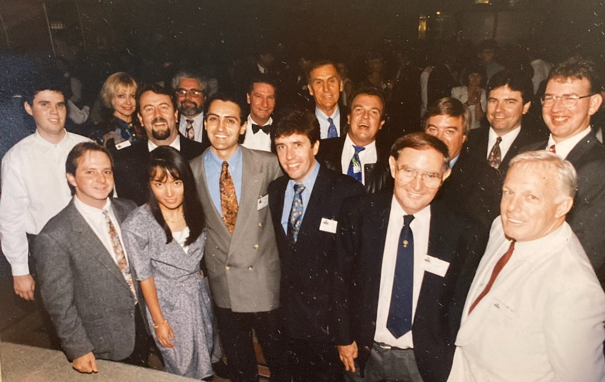 In the early 90s #JohnLaws #StanZemanek #GregCary #MikeWilliams  #RodHenshaw #JohnMiller and others took #4BC from country music back to talk. There was a party to mark the change, and I was there! (Photo from 4BC foyer) Where were you <a href="/shelleymlloyd/">Shelley Lloyd 🎙</a> <a href="/rowdy_the_dog/">mjbausch</a>