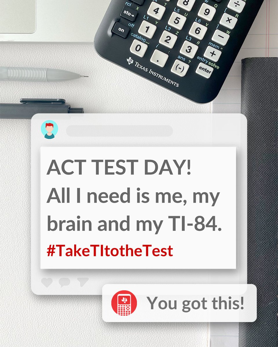TICalculators's tweet image. 📣 Texas Instruments is proud to partner with @ACT to support student success! 📣 

Read more about this exciting partnership for student assessment success: prn.to/3Ltieun

#TakeTItotheTest #ACTexam