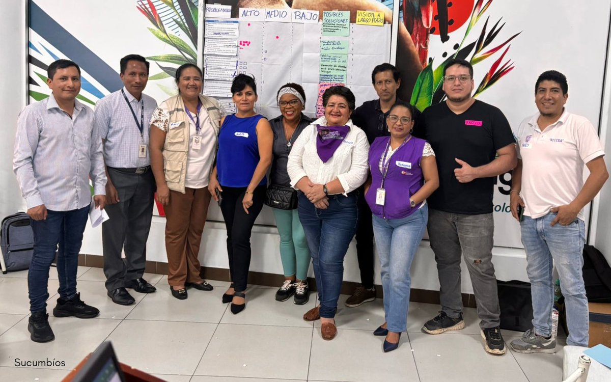 En el marco del proceso de actualización del PIA 2025–2029, nuestras compañeras de la Red de Sucumbíos y Zamora Chinchipe asistieron a los talleres participativos orientados a fortalecer la planificación integral del desarrollo sostenible y el ordenamiento territorial.