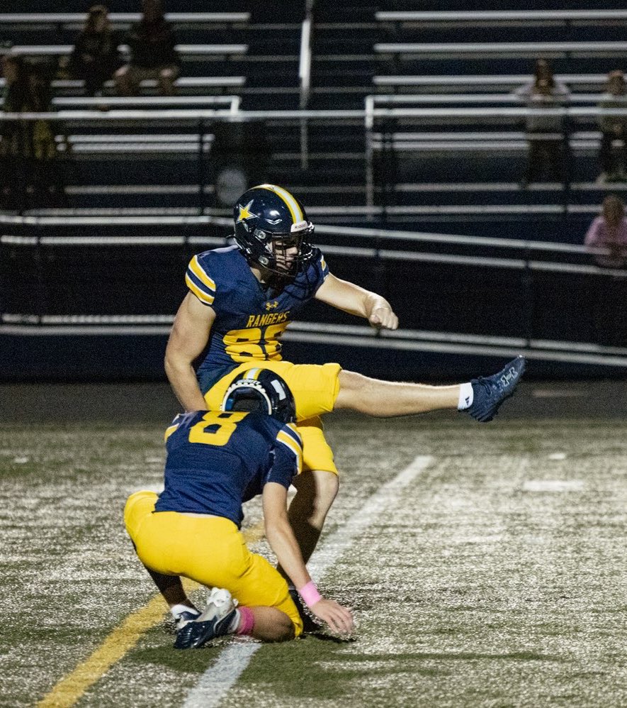Finleyk5Keller's tweet image. Honored to be named 1st Team All-District! 🏆 

Huge thank you to my teammates, especially my holder and snapper, for making it possible every week. 

@D_Madden_Punter @NRRangerFootba1 @KohlsKicking @omar_sulaiman20 @dukebaker_ @JasonEllison55