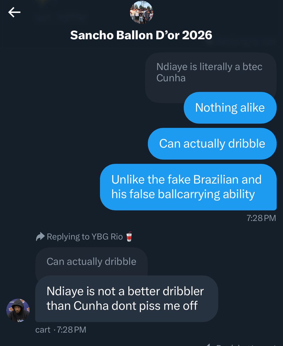 Mufc_Prodz's tweet photo. @sulkfenomeno No diss to Cunha but United fans are funny 🤣🤣 https://t.co/5DRohXene3