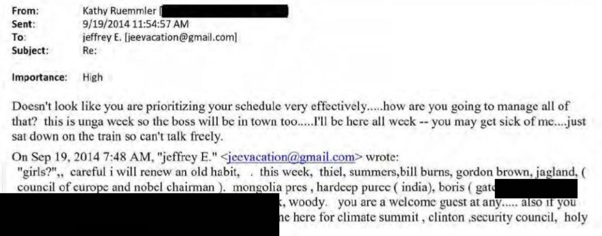 Jeffrey Epstein provided BJP politician Hardeep puri girls during the climate summit. His email shows.