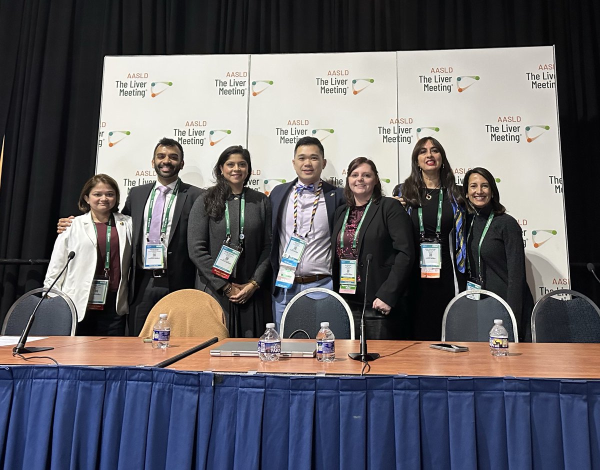 HowardTLeeMD's tweet image. Thank you @AASLDtweets @AASLDPresident for a fantastic #TLM25🙏

Grateful for the opportunity to chair, organize, speak, and moderate several 🔥sessions throughout the conference, and also honored to become one of the “cover figures” 🤣

Can&apos;t wait to see everyone at #TLM26…