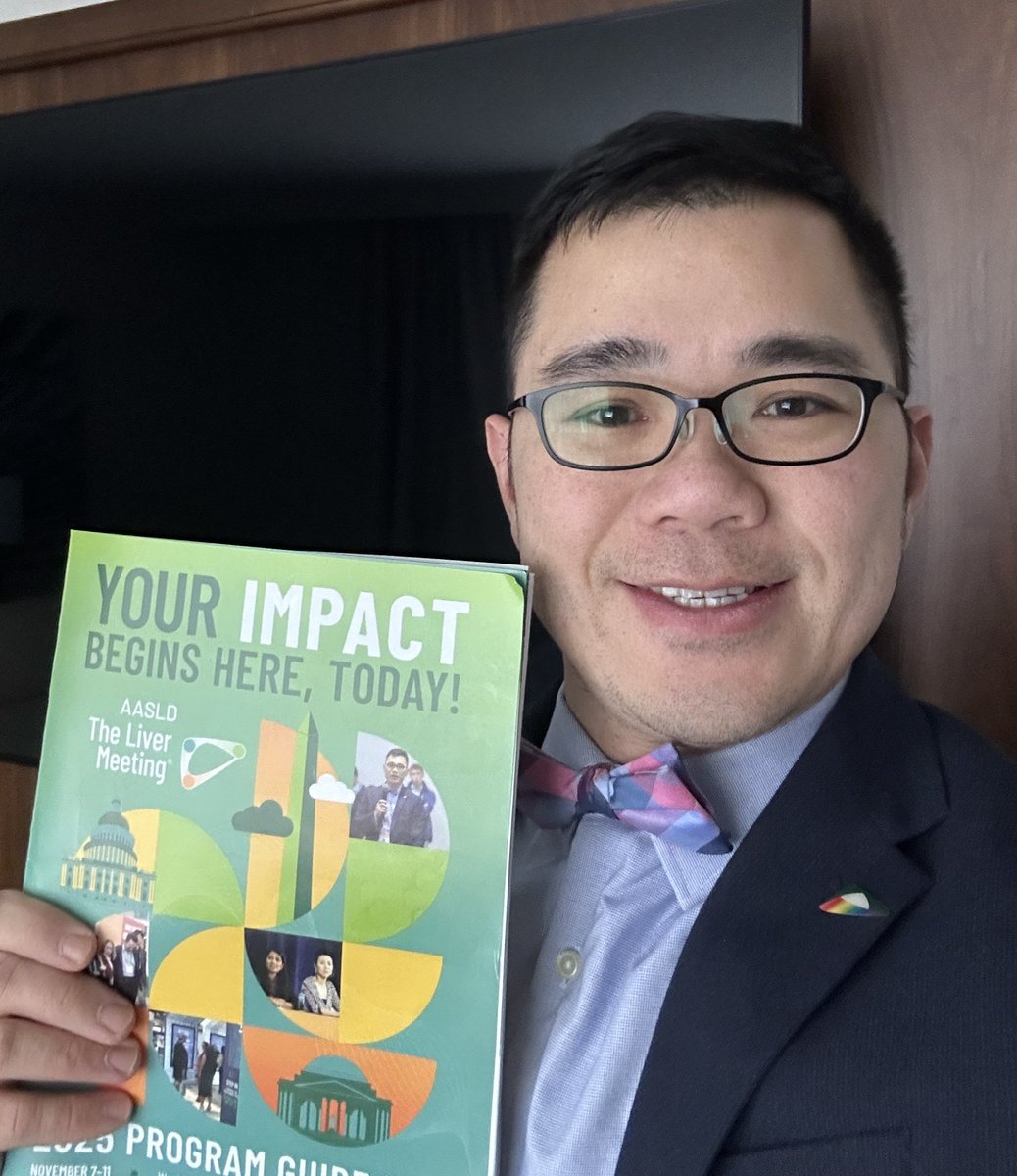 HowardTLeeMD's tweet image. Thank you @AASLDtweets @AASLDPresident for a fantastic #TLM25🙏

Grateful for the opportunity to chair, organize, speak, and moderate several 🔥sessions throughout the conference, and also honored to become one of the “cover figures” 🤣

Can&apos;t wait to see everyone at #TLM26…