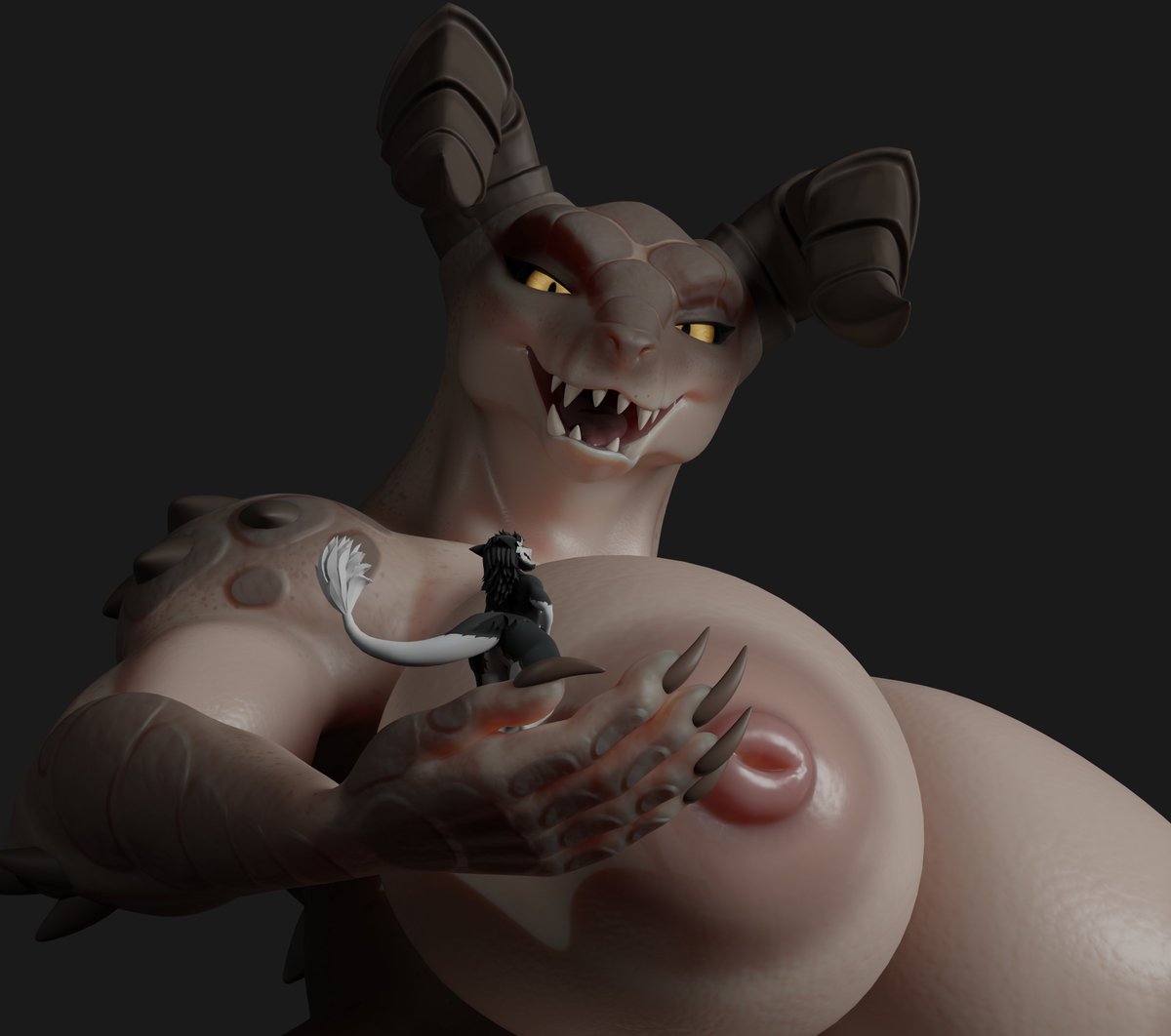 is she huge or is the sergo tiny??, who knows