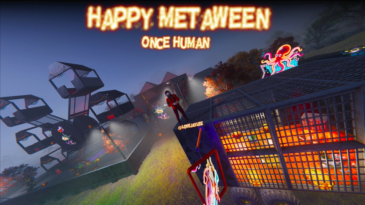 Lovejayleee's tweet photo. 🖤🎃 Participated and was one of the winners of the build contest for Halloween on @OnceHuman_  ! I loved doing this build! 🎃🖤 #OnceHuman #oncehumanmobile #oncehumancontentcreator https://t.co/FIuFGY6ckg