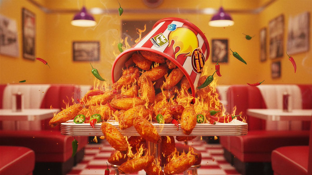 🔥 Flamin' Hot Wings by Knucklehead Syndicate 🔥 
It’s heating up, Only on Stake! Guess how many chicken wings are in the bucket and drop your Stake username in the replies. We’re giving away 5x $100 prizes to those who guess correctly.