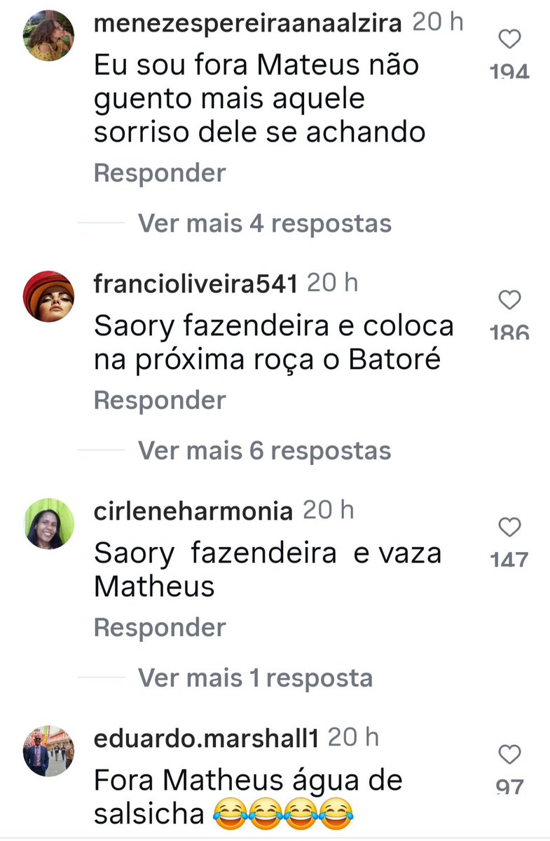 serra_1960's tweet image. 🚨 Parece que a situação do Matheus no IG da Fazenda não está muito favorável em duas postagens. #ForaMatheus