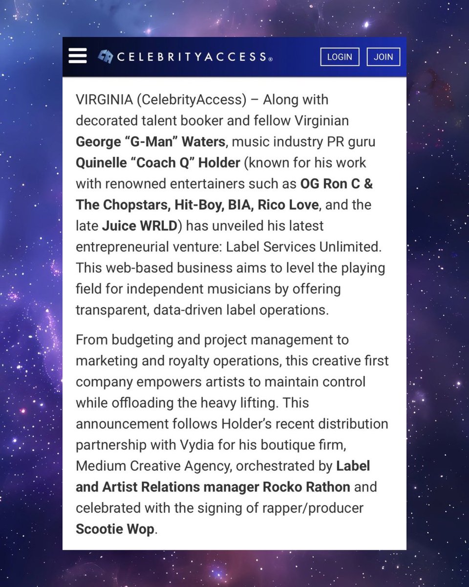 💫 ICYMI:

Peace to <a href="/CelebrityAccess/">CelebrityAccess</a> for helping us continue spread the word about our new biz venture @labelsrvcs. Couldn’t leave out my brother <a href="/RockoRathon/">Rocko Rathon</a> and our #MCA Rookie of The Year @scootiewop !!