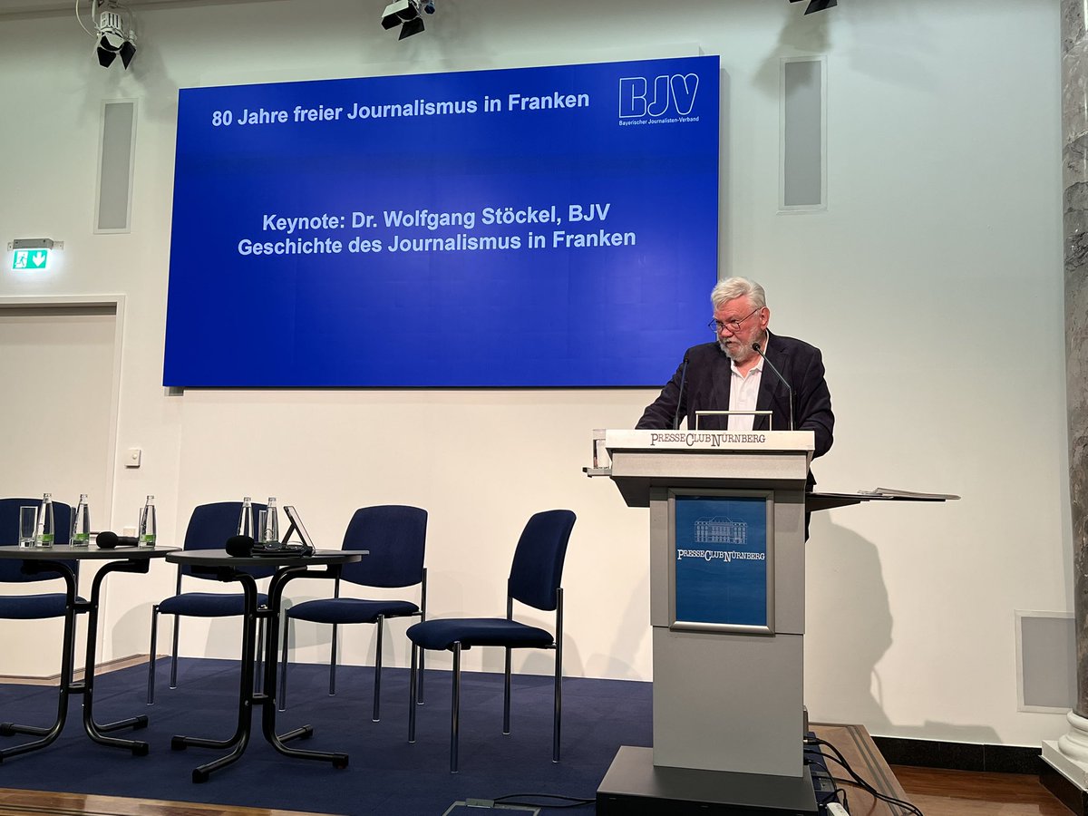 80 Jahre freier Journalismus in Franken - der Bayerische Journalisten-Verband hat dieses Jubiläum heute im PresseClub Nürnberg gefeiert. Herzlichen Glückwunsch!