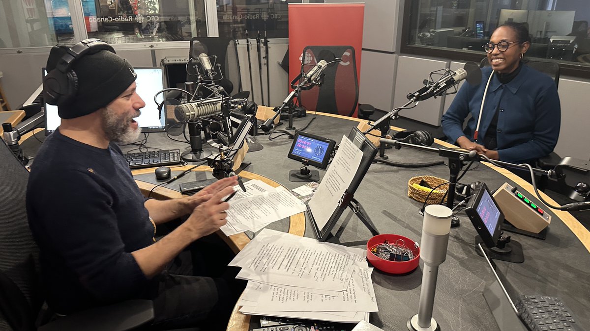 JSchool_CU's tweet image. Wildly busy afternoon of media hits for our Stursberg keynote @YousraElbagir, the Sky News Africa correspondent, who presents tomorrow about coverage of Sudan. She did CTV National News with Carolyn Jarvis (a remote from Ottawa) and All in a Day on CBC Radio with Alan Neal.