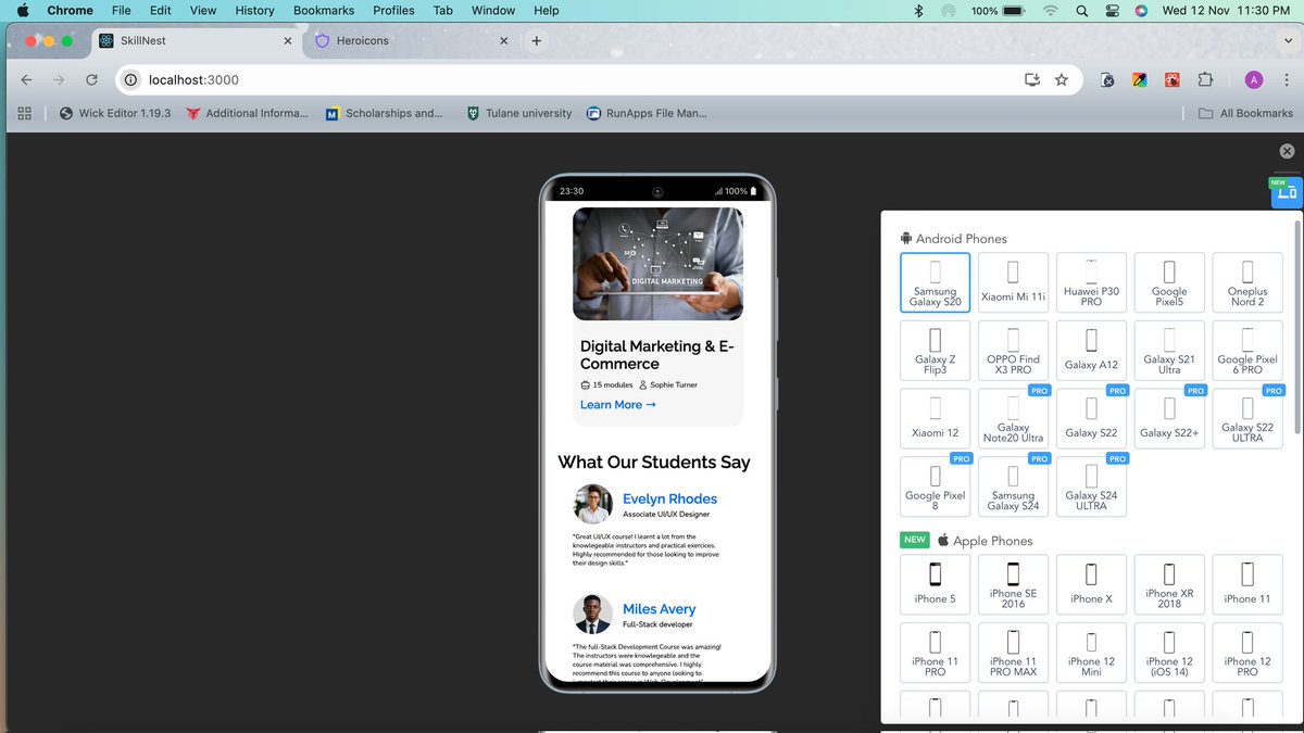 build_pixels's tweet image. PROGRESS UPDATE ☄️🔥
Day 1 of #50DaysOfCode
I&apos;m still building Skillnest, I redesigned the footer and added a feature that saves the blog to local storage(I used ChatGPT when I ran into errors 🤧😓)
And I&apos;m working on the responsiveness of the Home page
Y&apos;all wait I&apos;m cooking 😉