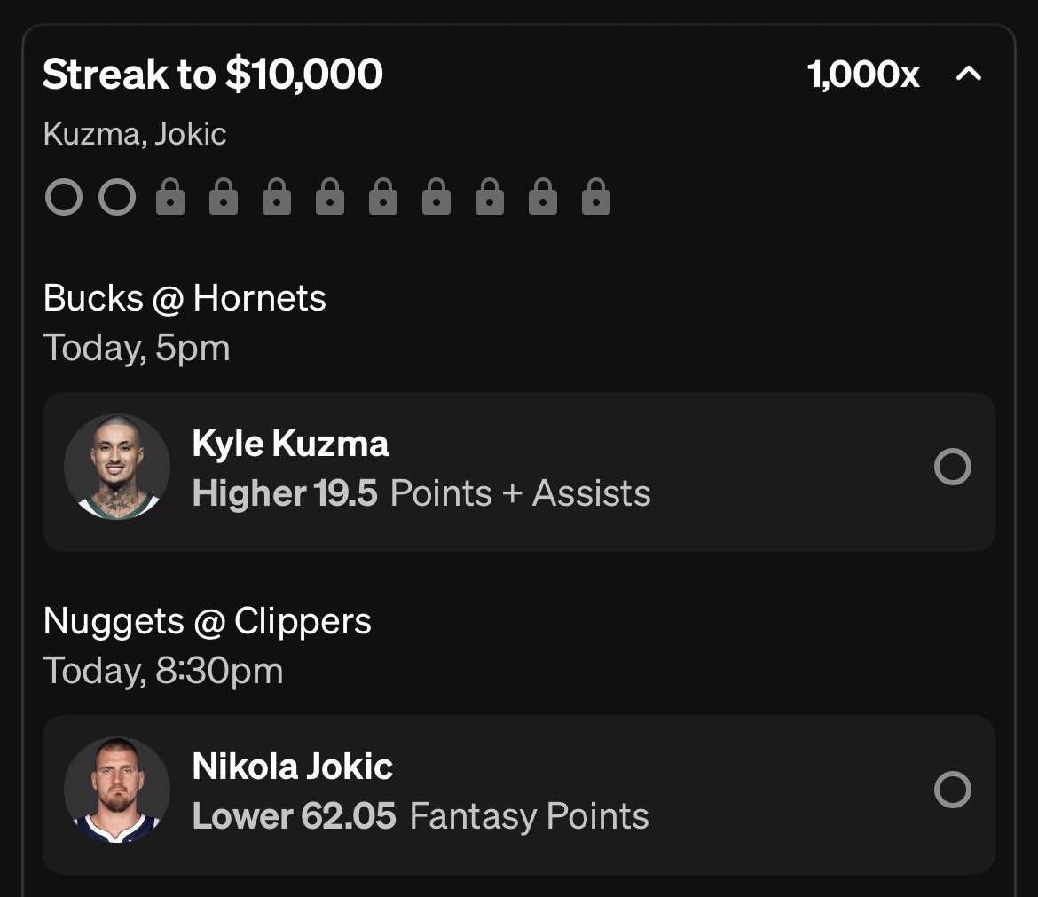 $10 -&gt; $10,000 Ladder Challenge: Picks 1 &amp; 2 🪜

❤️ if tailing!