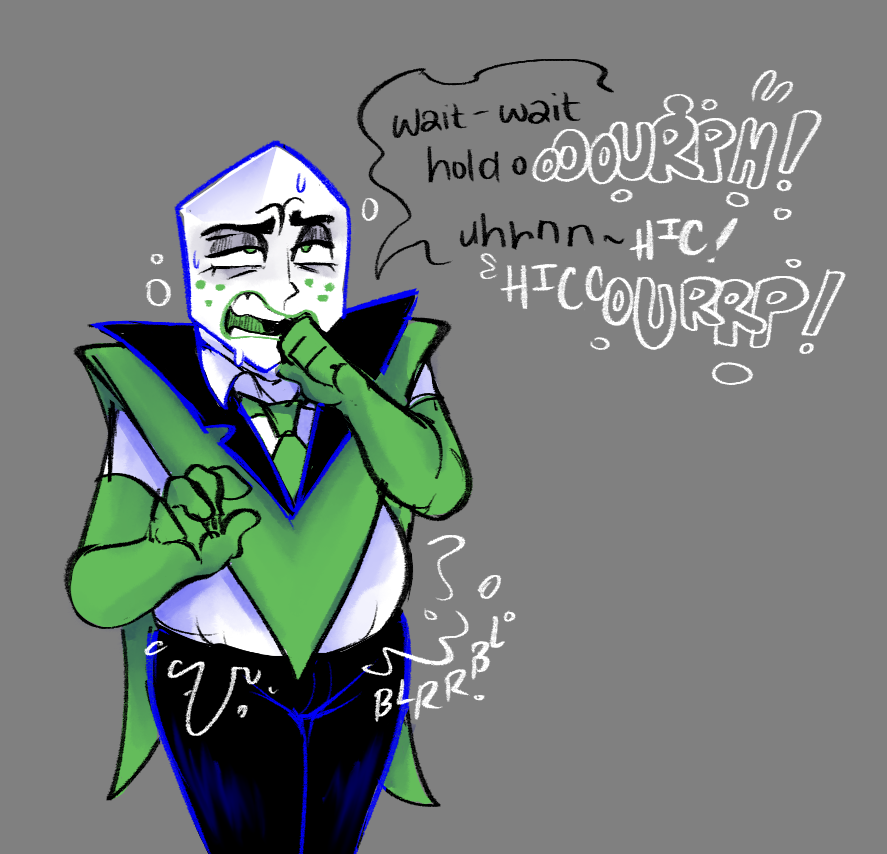 Various drawings of the green mold that seems to be spreading, trying to figure out how to stylize him