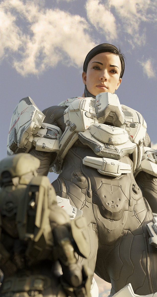 "I thought you'd be taller..." 
#Halo #HaloSpotlight #Halo5 #Blender #3dart  #BigLady