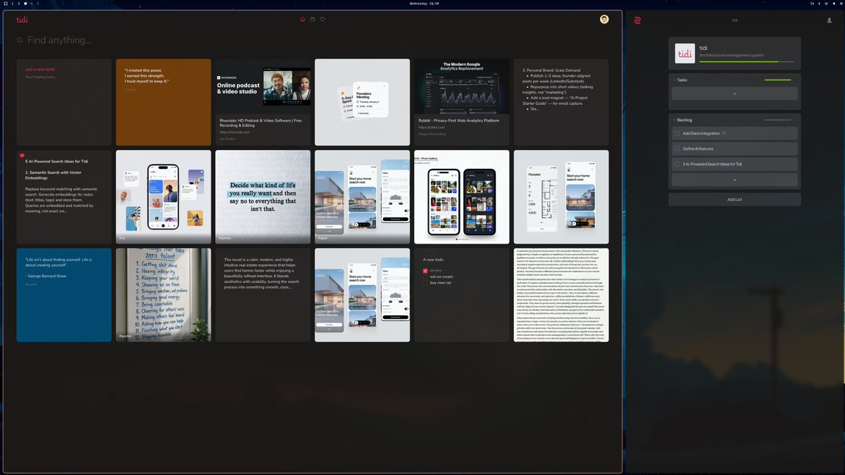 andresmax's tweet image. Two products I&apos;m building running as apps in #omarchy , gotta love how they look