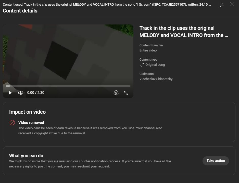 My song with 10 MILLION views got claimed by an AI song and I got a strike on my channel. When I submitted a counter notification, YouTube didn't even honor the request. This is blatant abuse of the copyright system. <a href="/YouTubeCreators/">YouTube Creators</a> <a href="/YouTubeInsider/">YouTube Liaison</a>