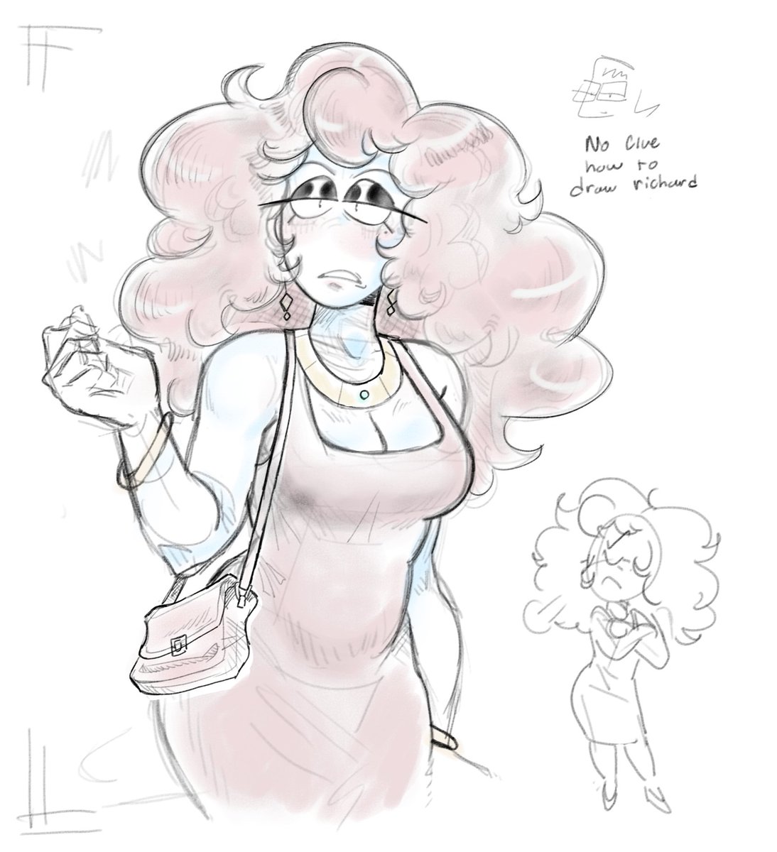 Carmen sketch from October, her hand looks a mess