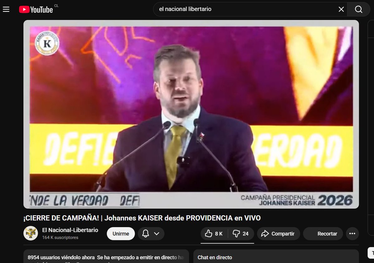 anti_merluzop's tweet photo. Mas de 24  mil espectadores viendo a Johannes Kaiser!!. Mas que los lateros de ayer que tuvieron que meter grupos de cumbia y acarreo.  #KaiserGanador  #SinFiltros_TV #SinFiltros #SinFiltrostv #KaiserASegunda https://t.co/06P314SbrA