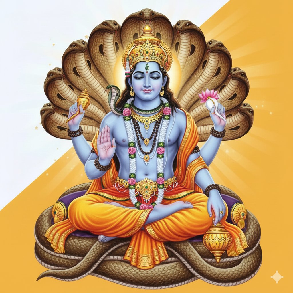 जय श्री हरि विष्णु 🙏
जो उनके नाम का स्मरण करता है, उसके जीवन से अंधकार स्वतः मिट जाता है 
विष्णु भगवान ही पालनकर्ता हैं , प्रेम, करुणा और धर्म के प्रतीक 🙏

“शान्ताकारं भुजगशयनं पद्मनाभं सुरेशं।
विश्वाधारं गगनसदृशं मेघवर्णं शुभाङ्गम्॥”

जय श्री नारायण! जय श्री हरि!

शुभ प्रभात