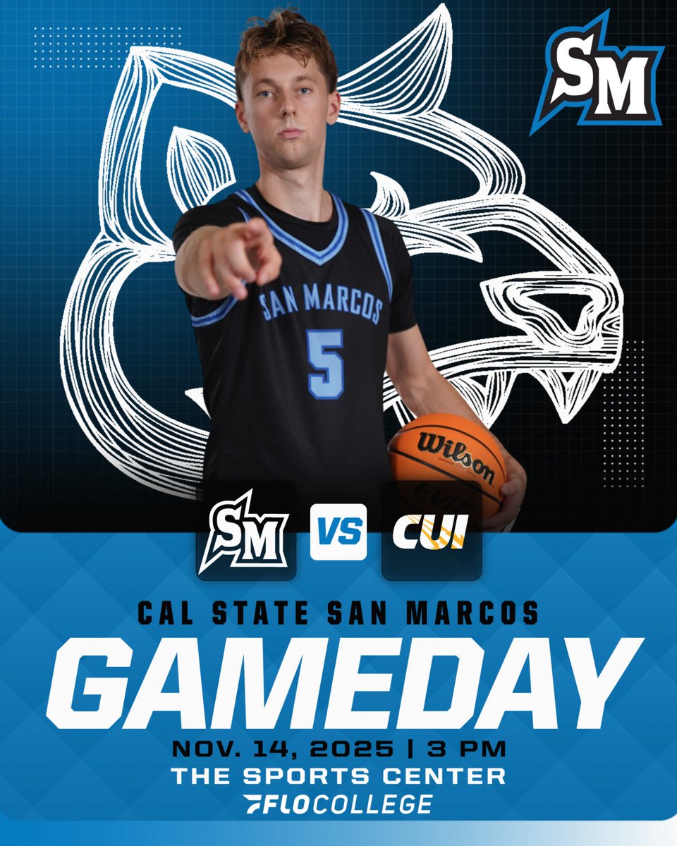 CSUSM_MBB's tweet image. Opening Day of the 2025-26 season is finally here as CSUSM hosts Concordia University Irvine today at 3 p.m. at The Sports Center. #BleedBlue 

📊 csusmcougars.com/sidearmstats/m…
📺 ($) flosports.link/4kAb7Mp
🎟️ csusmcougars.com/tickets