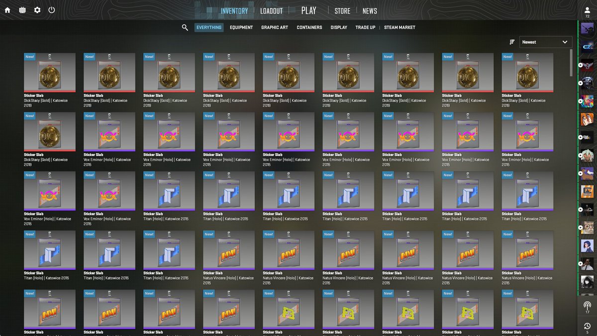 MewoMewoCS's tweet image. OH MY GOD THANK YOU LORD GABEN! 

Kinda crazy I started pokemon slab collecting now CS2 implements slabs for stickers. 

Then Budapest major is bordered so new Borderless stickers started stonking. I promise I won&apos;t D ride Valorant anymore after this patch. LONG LIVE CS2!