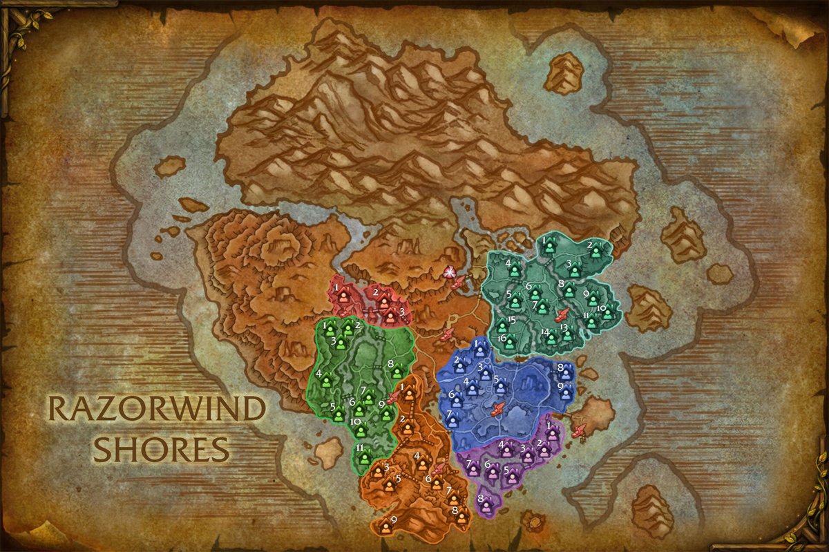 BlizzardCS's tweet image. Ah…Razorwind Shores. Perfect for the Horde. Perhaps you want to live in the hills. Or is beachfront property for you? Not sure what plot you are searching for? Check out the map to get an idea of what’s available for your #WoWMidnight housing needs. No realtors needed! Map…