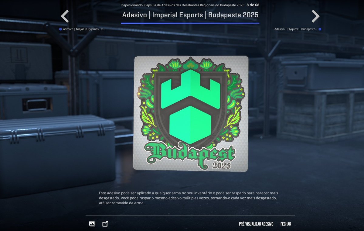 imperialesports's tweet image. Stickers do Major Budapeste 💚 @gamdom 

Qual seu favorito? 

#GoIMP