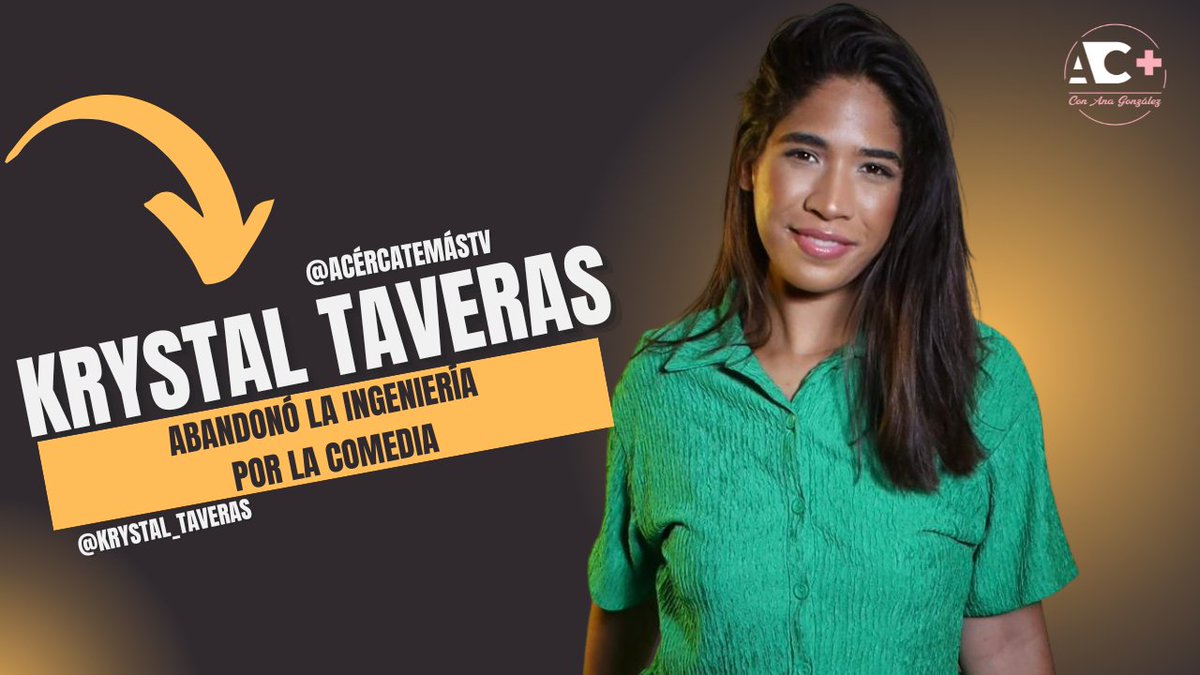 AcercateAna's tweet photo. ¡SOLO UNA HORA! Krystal Taveras Dejó la Ingeniería para ser Comediante https://t.co/nUnXacphT9 via @Acércate más con Ana González https://t.co/ieBlDx0MLF
