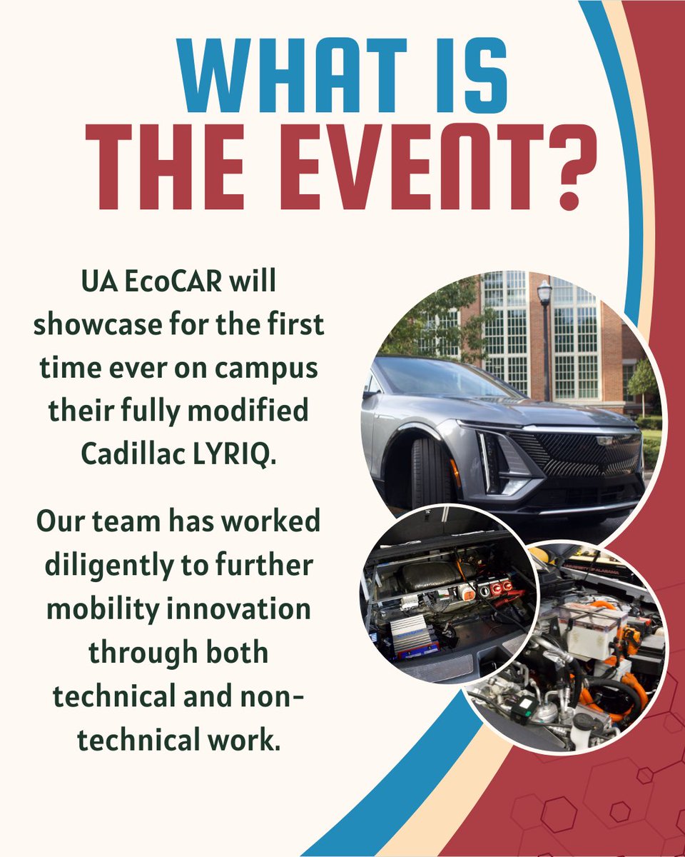 UAEcoCAR's tweet image. 🔧 Innovation arrives in 3 days. 🔧

The UA EcoCAR team is counting down to the reveal of our fully modified Cadillac LYRIQ, a milestone powered by collaboration and innovation. Be there to see it live!

#UAEcoCAR #EcoCAREVChallenge #BamaEngineering #VehicleShowcase