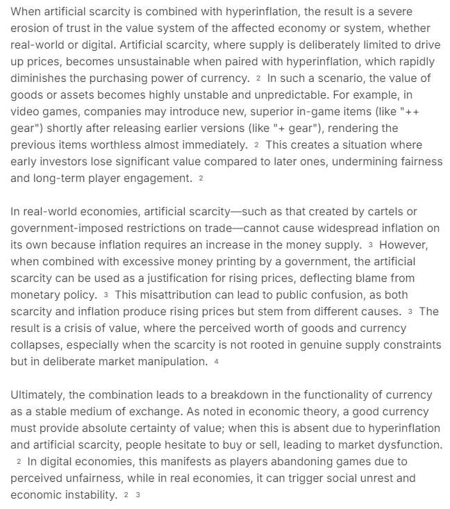 It's sort of interesting how a lot of people are expecting the US dollar to crash for the same reason why memecoins are going under right now.

What are Americans keeping artificially scarce? Housing. While technically not a currency, housing affects the pricing of everything, so